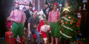 I couldn't resist posing with Santa and the elves.